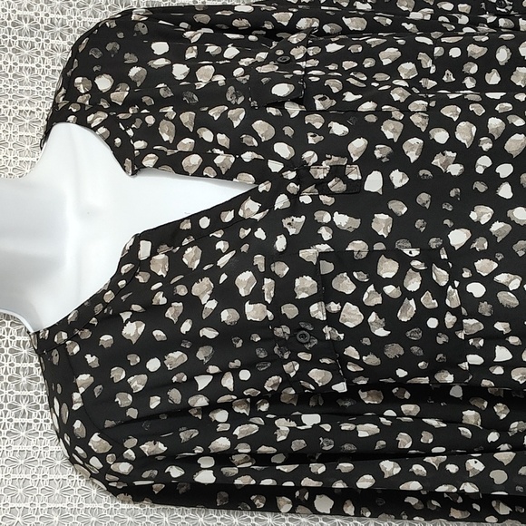 Simply Vera Vera Wang Black and Cream Blouse - Picture 4 of 10